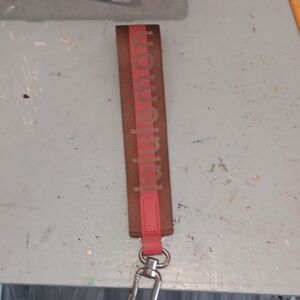 lululemon athletica Brown and Coral Key Strap Wristlet